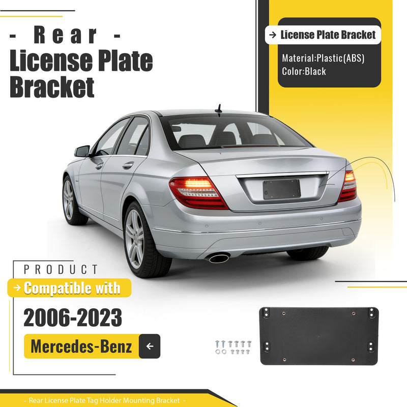 Rear License Plate Bracket Mount Tag Holder for Mercedes-Benz AMG +10 Screws