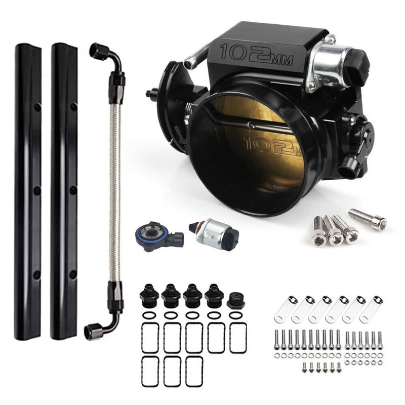102mm Low Intake Manifold Fuel Rail Throttle Body for LS1 LS2 LS6 4.8L 5.3L 5.7L