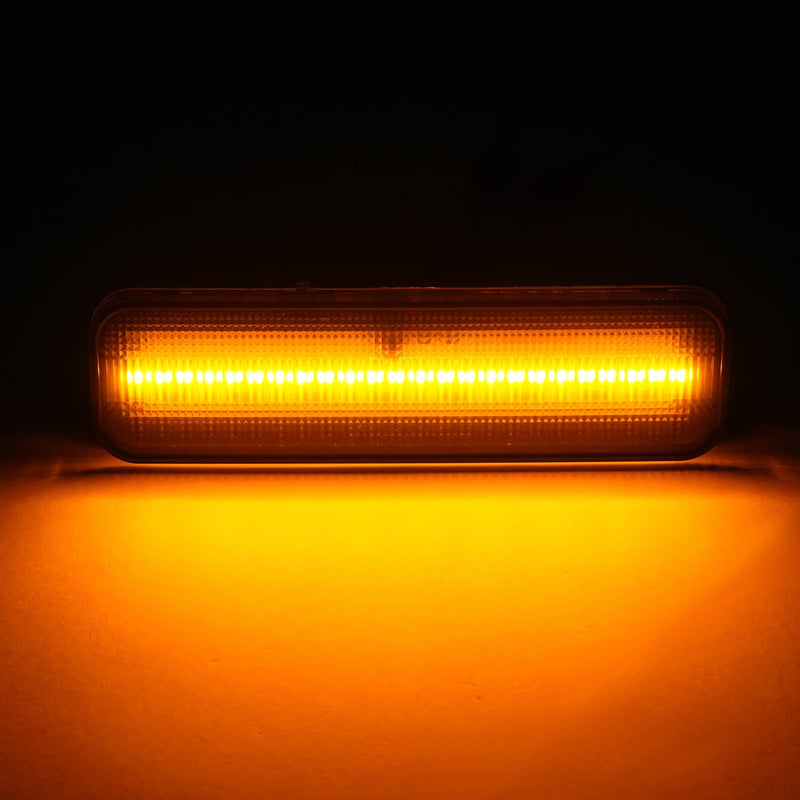 DURAFORCE Smoke LED Front & Rear Side Marker Lights for El Camino & Caballero 1978-1987 4x