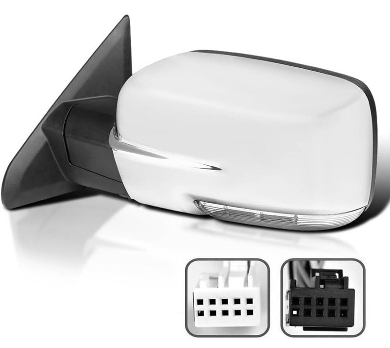 Driver Left Side Mirror Silver Cover Power Folding Signal for Ram 1500 2013-2018