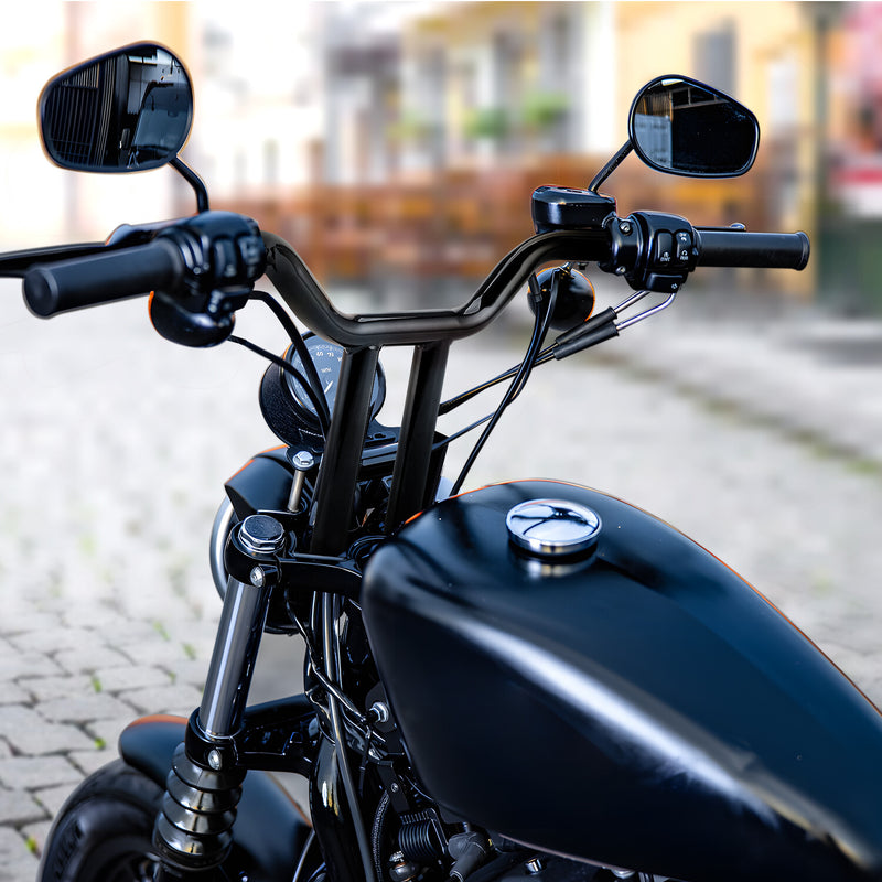MX-T Bars 14" Rise Handlebar Black for Harley Softail Dyna Wide Glide Road King