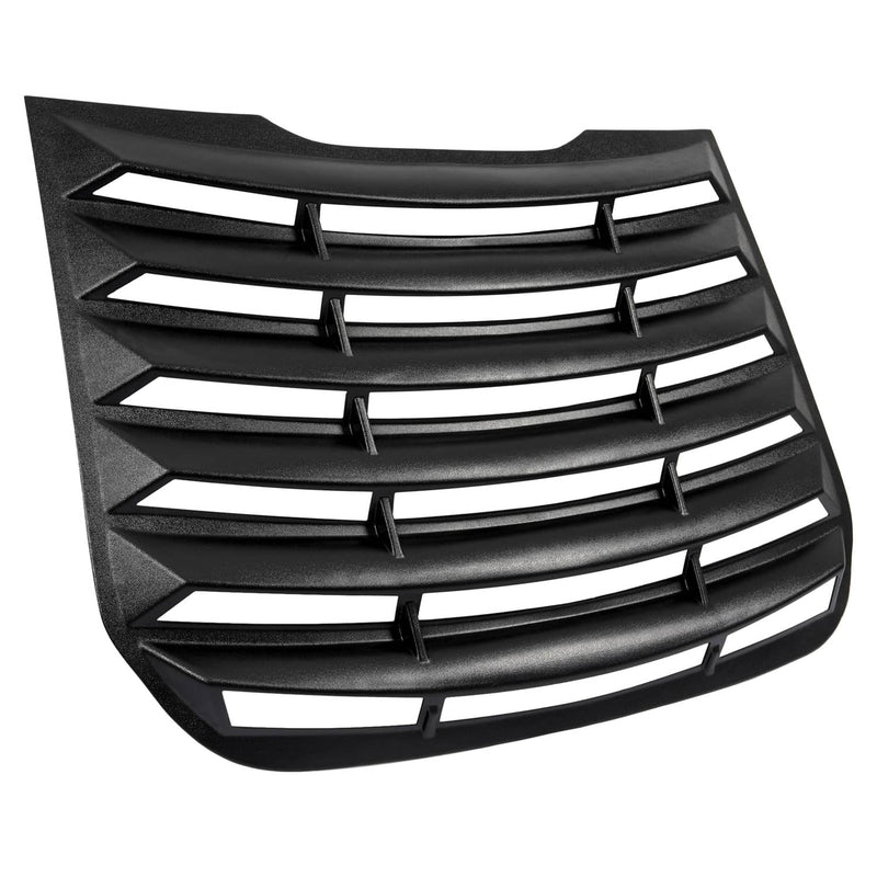 DURAFORCE Rear Window Louver Sun Shade Cover for Ford Fusion 2013-2020 Matte Black Tape