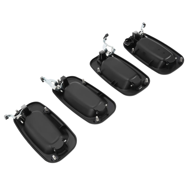 Outside Door Handles Set Painted Black for Silverado Tahoe Sierra 99-06 4 Pcs