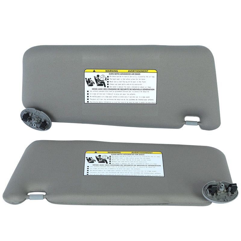 Sun Visor Left & Right Side With Sunroof Gray for Toyota Camry 2007-2011 Pair