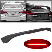 DURAFORCE Trunk Spoiler Wing LED Brake Light Lamp for Honda Civic 12-15 4DR SI