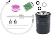 DURAFORCE 16510-96J10 15412-92J00 Oil Filter Fuel Filter Kit for Suzuki 115/140HP Outboard