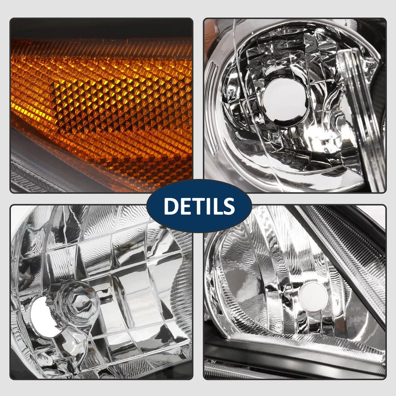 DURAFORCE For 2011-2013 Toyota Corolla Pair Headlights Front Bumper Fog Light Cover Set