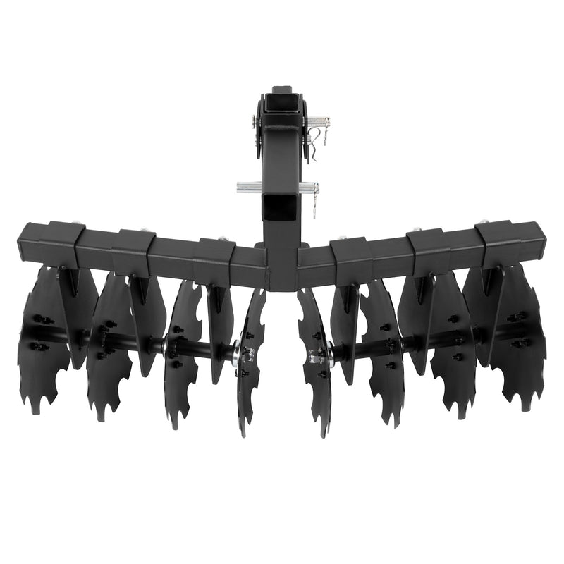 34" Disc Plow Harrow with 2-inch Receiver Hitch 8-Blade for Tractor ATV UTV