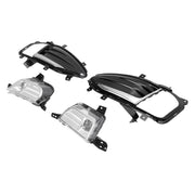 DURAFORCE LED Front Bumper Fog Lights Lamp Kit for Ford Edge 2019-2024 Cover Bezel 2PCS