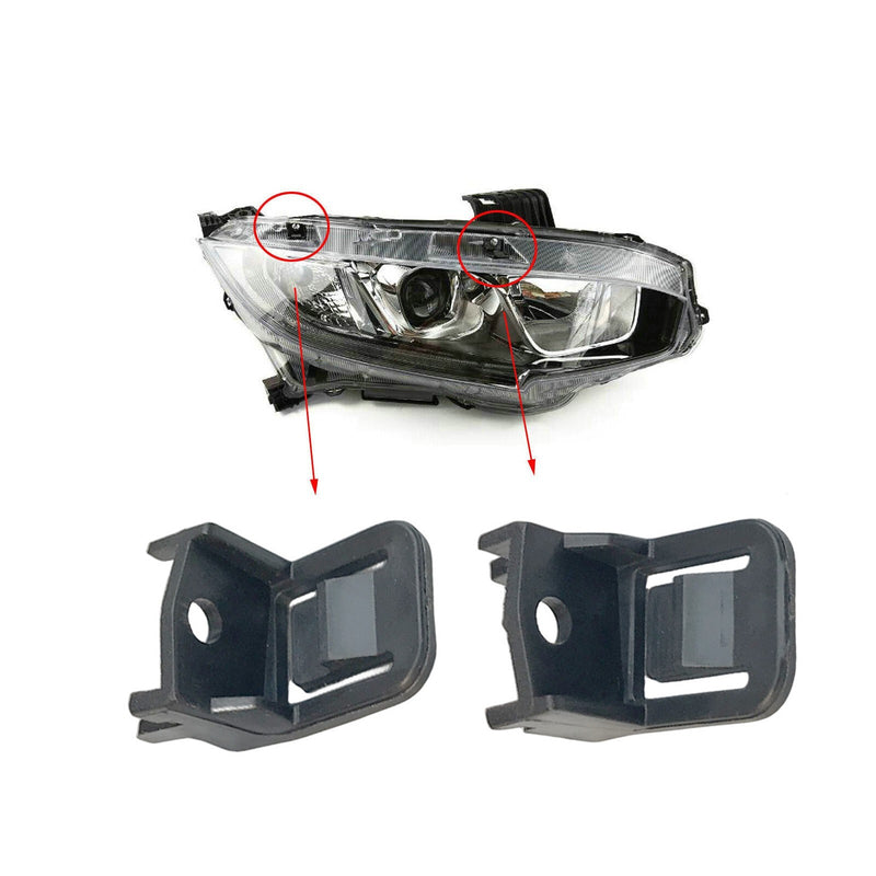 For Honda Civic 2016-2020 2PCS Black Front Left & Right Side Headlight Clips US