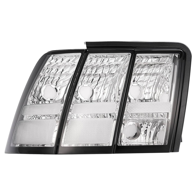 DURAFORCE Clear Lens Tail Lights For Ford Mustang 1999-2004 Rear Brake Lamps Left Right
