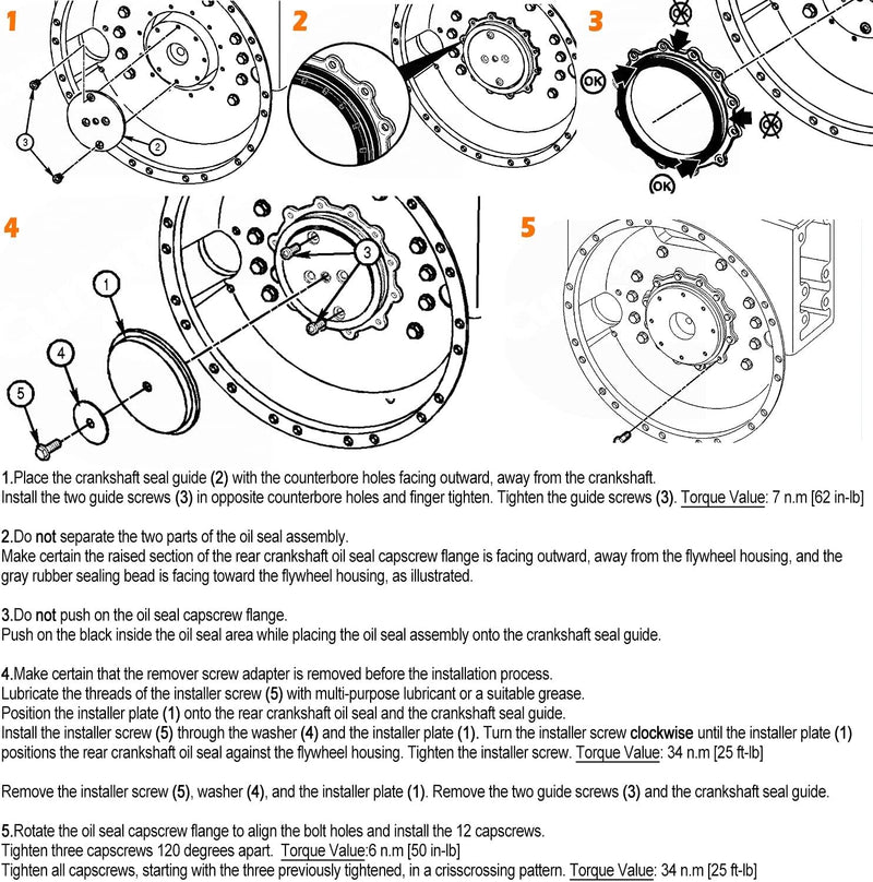 ST-221 Crankshaft Oil Seal Remove Install Tool for Cummins L10 L10G M11 ISM