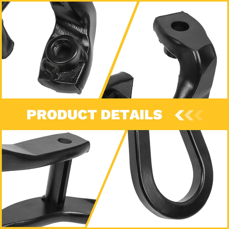 84072464 Pair Black Tow Hooks Kit for 2015-2019 Silverado Sierra 2500HD 3500HD