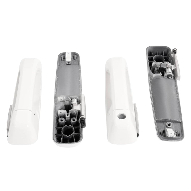 DURAFORCE Outside Door Handle White for Dodge Ram 1500 2009-2024 2500 2011-2025 4 Pcs