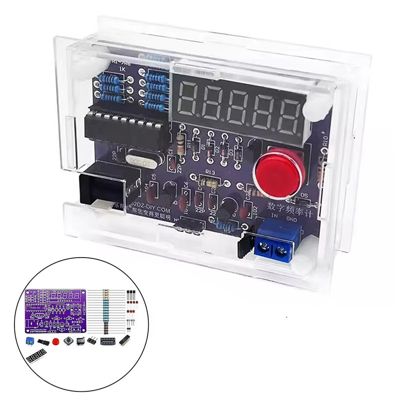 1Hz-50MHz Digital Crystal Oscillator Frequency Counter Meter DIY Tester Case