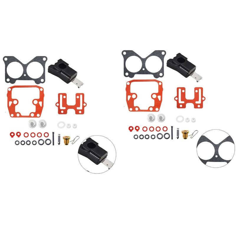 DURAFORCE 439076 Carburetor Rebuild Kit for Johnson Evinrude 155 175 185 200 235 HP 2 Pcs