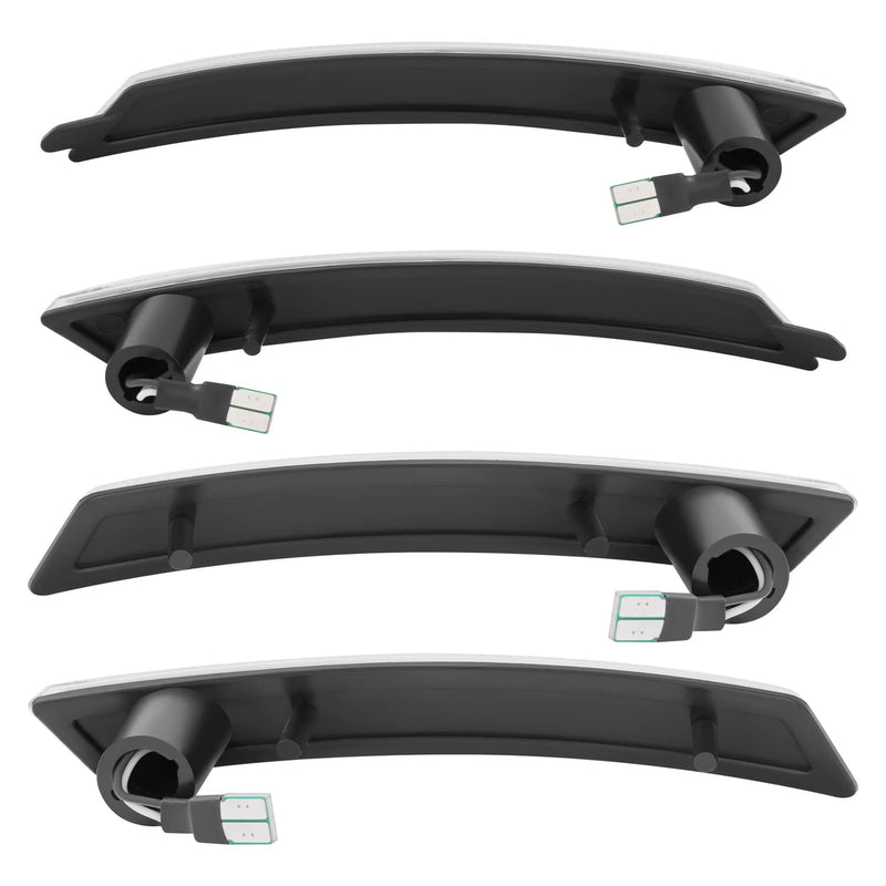 DURAFORCE Side Marker Fender Lights Front Rear for Mini Cooper 2007-2015 R55 R56 R57 Set