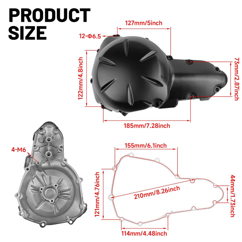 Engine Stator Crankcase Cover for Kawasaki EX650 Ninja 650 ABS 2014-2016