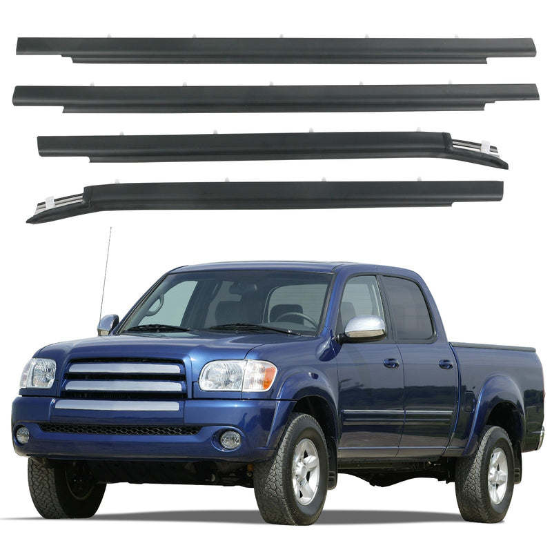 Window Moulding Weatherstrip Seal Belt for Toyota Tundra Double Cab 2000-2006 4x