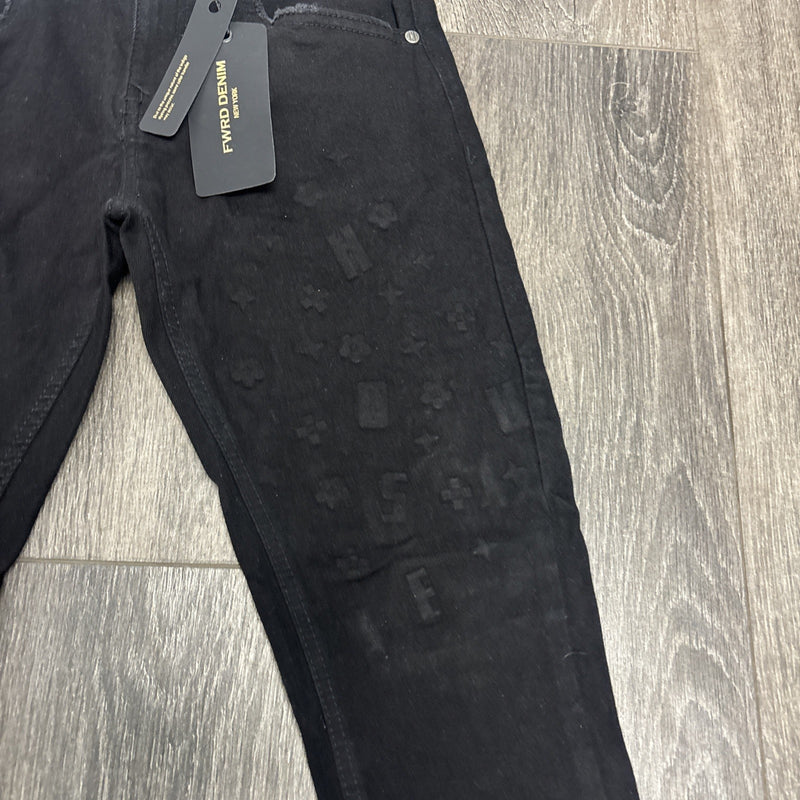 Kids Denim Jeans for FWRD & Co Jet Black Size 12 Slim Fit One