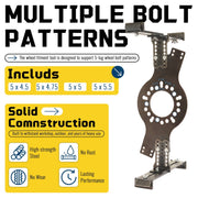 DURAFORCE 14"-22" Wheel Fitment Simulator Tool for Tire Test Size Measuring Mockup 5-Lug