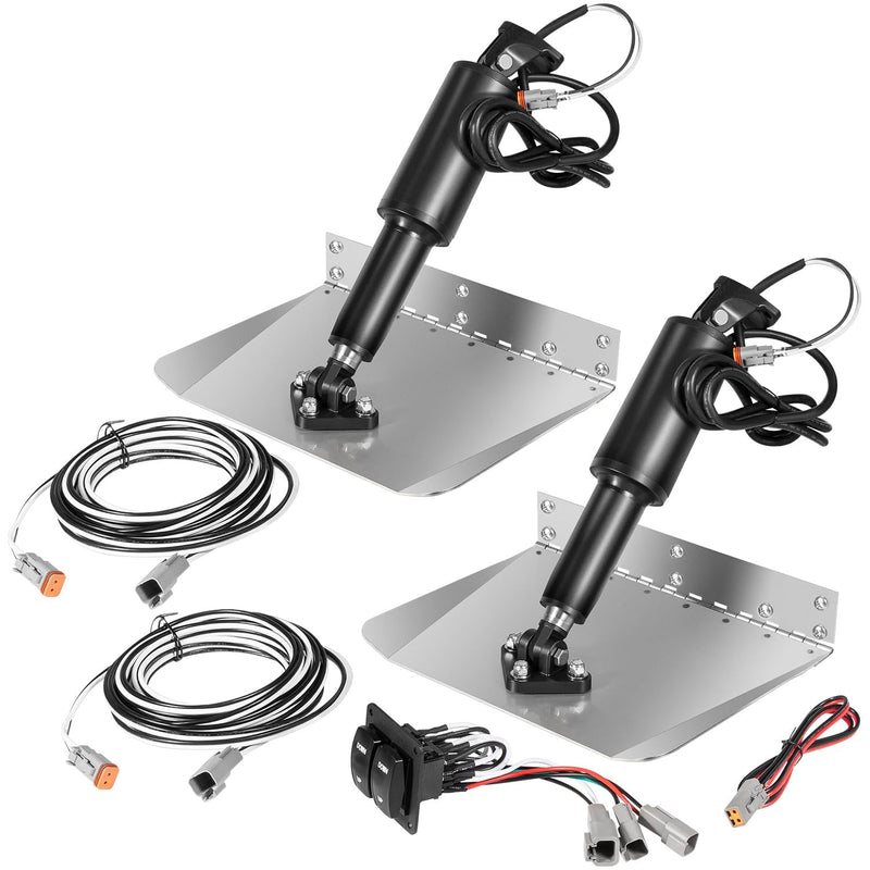 15101-104 Standard Trim Tab Kit Double Rocker Switch for Boat 9" x 12" 16'-25