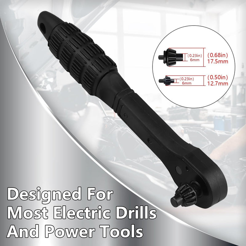 2-in-1 Ratchet Spanner Drill Chuck Key Wrench Universal Chuck Key Replacement