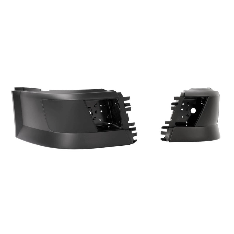 DURAFORCE LH+RH Front Bumper End Cap Extension Corner W/Fog Light Hole For Volvo VNL 04-18