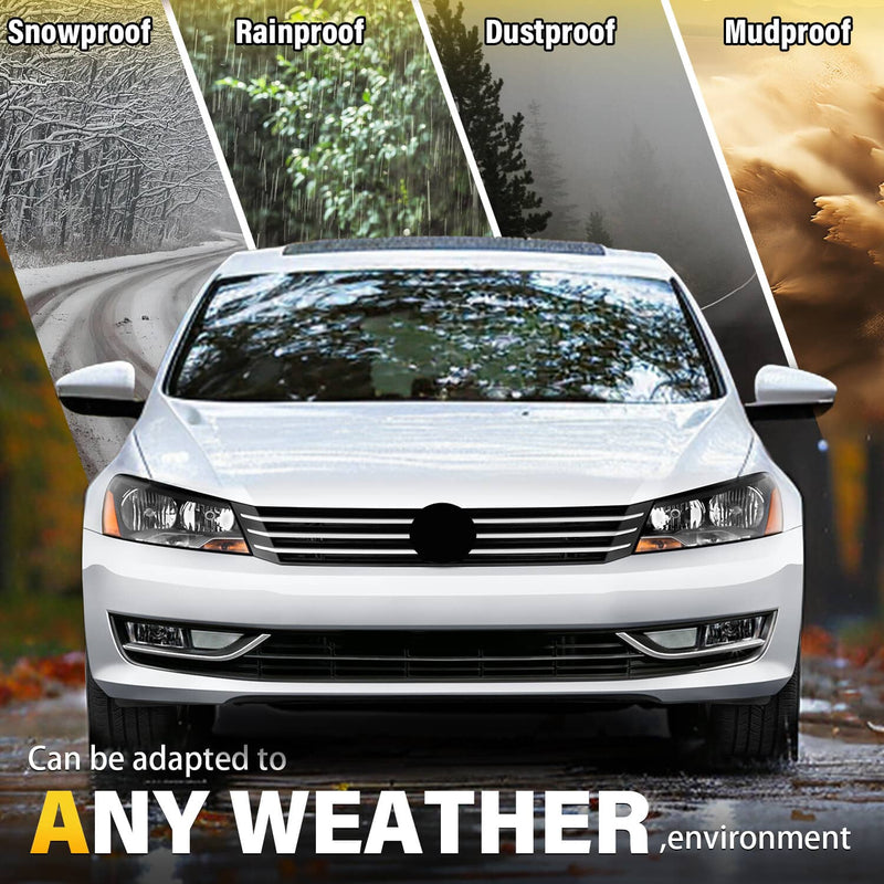 DURAFORCE Front Bumper Fog Lights Corner Lamp & Lower Grille for VW Passat 2012-2015 7PC