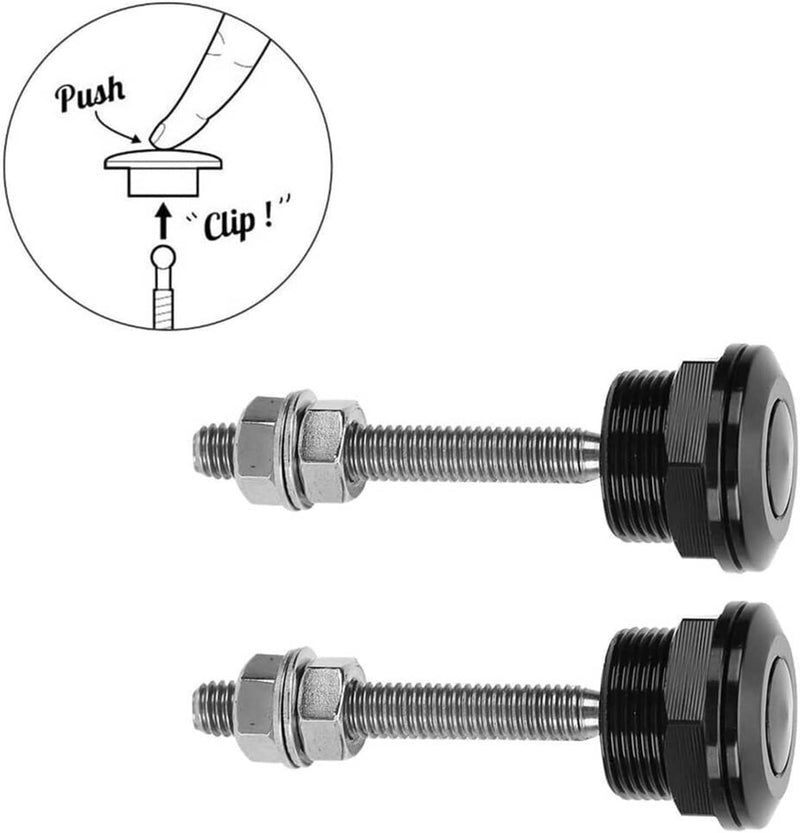 4x Push Button Quick Release Hood Bonnet Pins Lock Clip Car Bumper Latch Kits