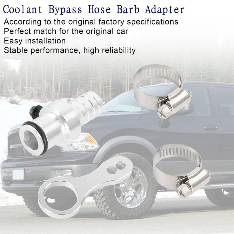 Coolant Bypass Hose Barb Adapter Set for Dodge Ram Cummins 6.7L Diesel