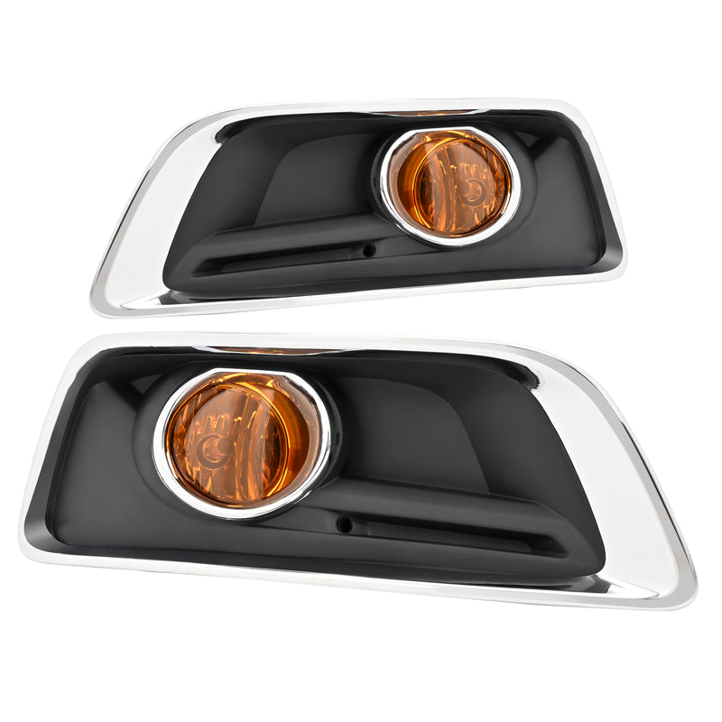 Front Bumper Fog Light Lamp Bezel Chrome Trim for Chevy Malibu 2013-2015 Set
