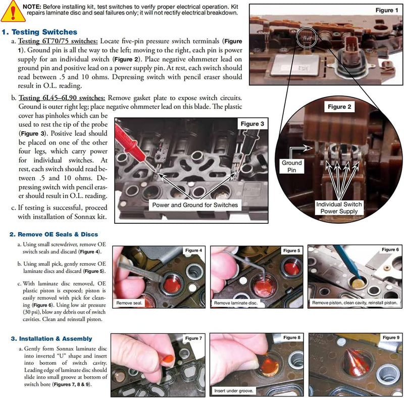 124740-TL30 Pressure Switch Installation Tool Kit for GM 6L45/50/80/90 6T70/75