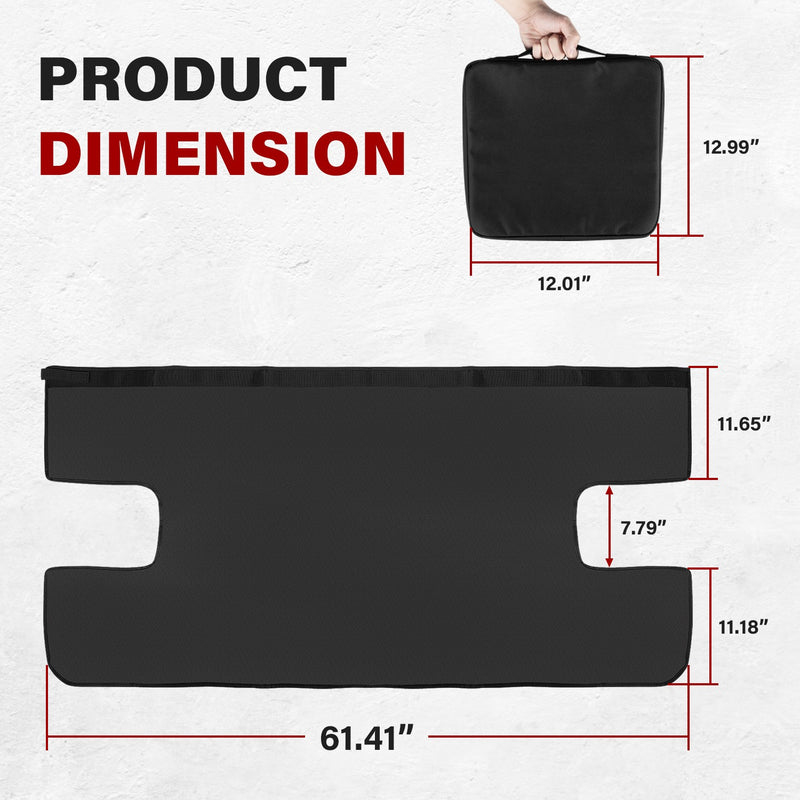 Soft Vinyl Tonneau Cover 4-Door Rear Trunk Sunshade for Jeep Wrangler JLU 2018+