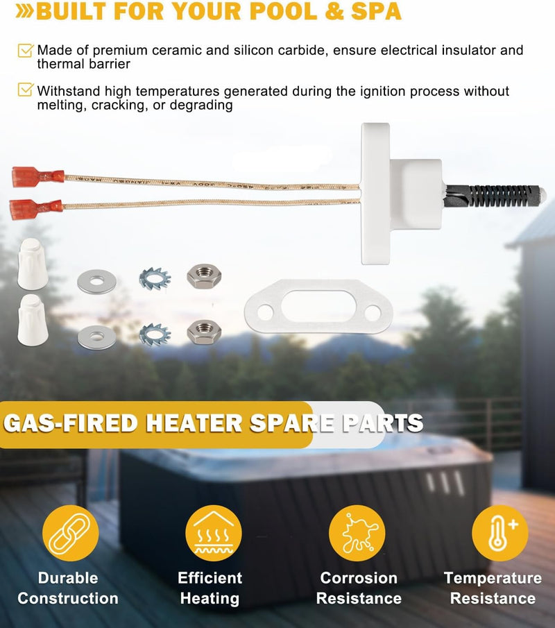 Surface Igniter Kit for Zodiac Jandy JXI 200 260 400 Pool Spa Heater