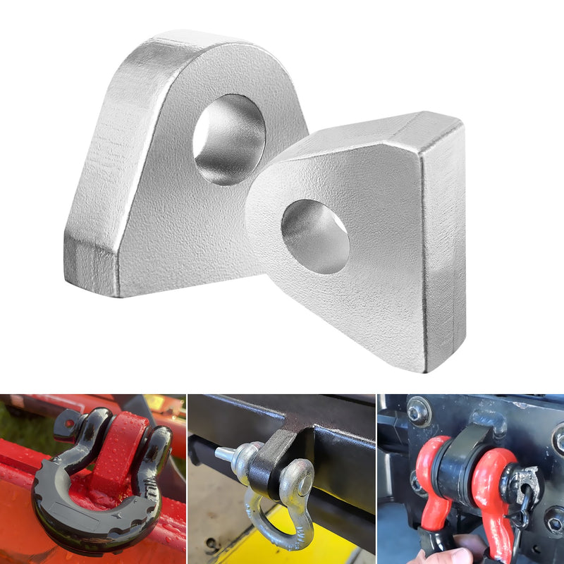 2Pcs Weld On Shackle Clevis Mount 1" Thick Steel Offroad Hydraulic Tractor