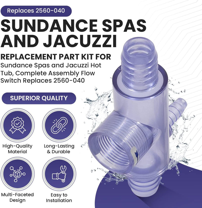 2560-040 Flow Switch Replacement Part Kit for Sundance Spas for Jacuzzi Hot Tub