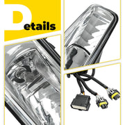 DURAFORCE Fog Lights W/Bulb Clear Lens for Ford Transit 2020-2026 Focus 2015-18 LH&RH Pair