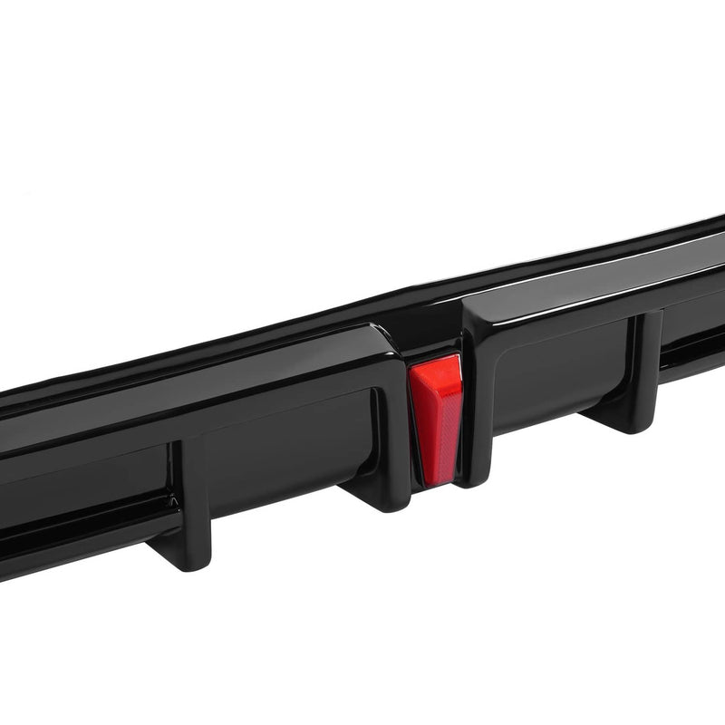 DURAFORCE Rear Bumper Diffuser Corner Spat With LED Light for Honda Civic 22-26 Black