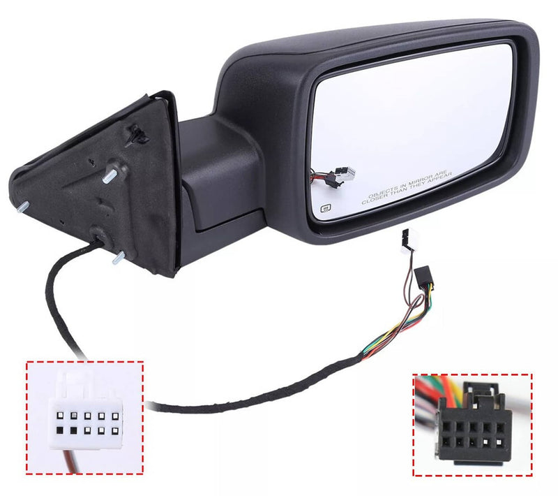 Fits 2013-2019 Ram 1500 Power Folding Right Side Mirror Black Cover w/ Signal