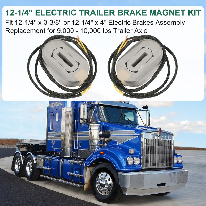 Electric Trailer Brake Magnet Replacement Kit for 10K Axle 12-1/4" 2PCS