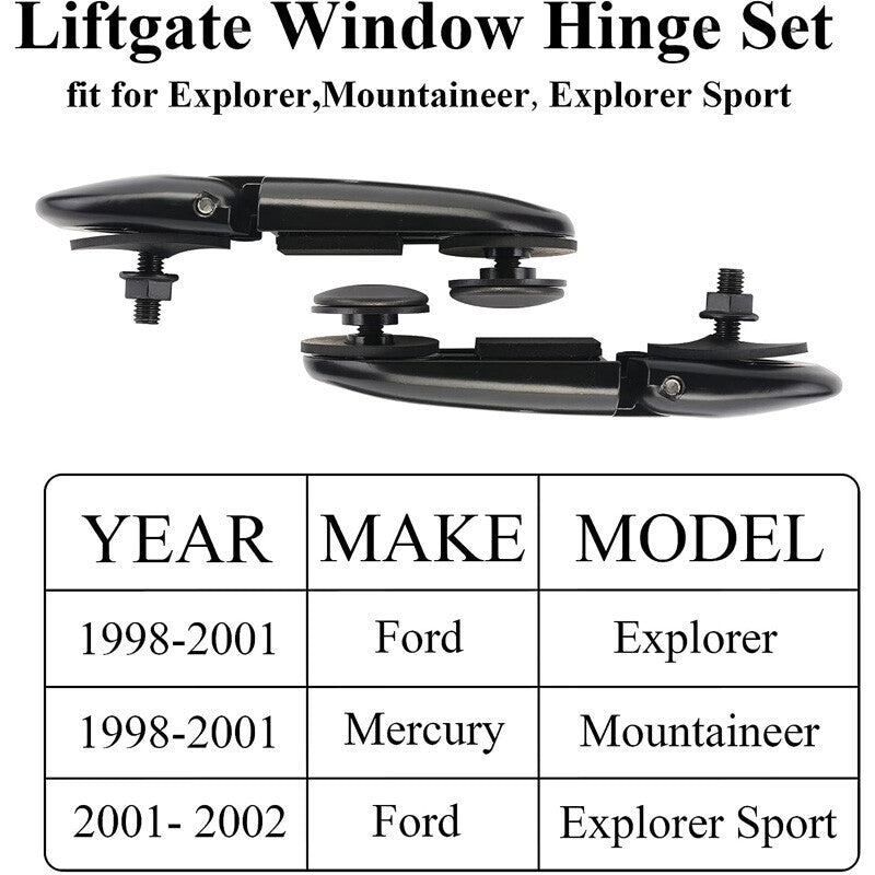 Pair Rear Back Door Tail Gate Glass Window Hatch Hinge for Ford Explorer Sport
