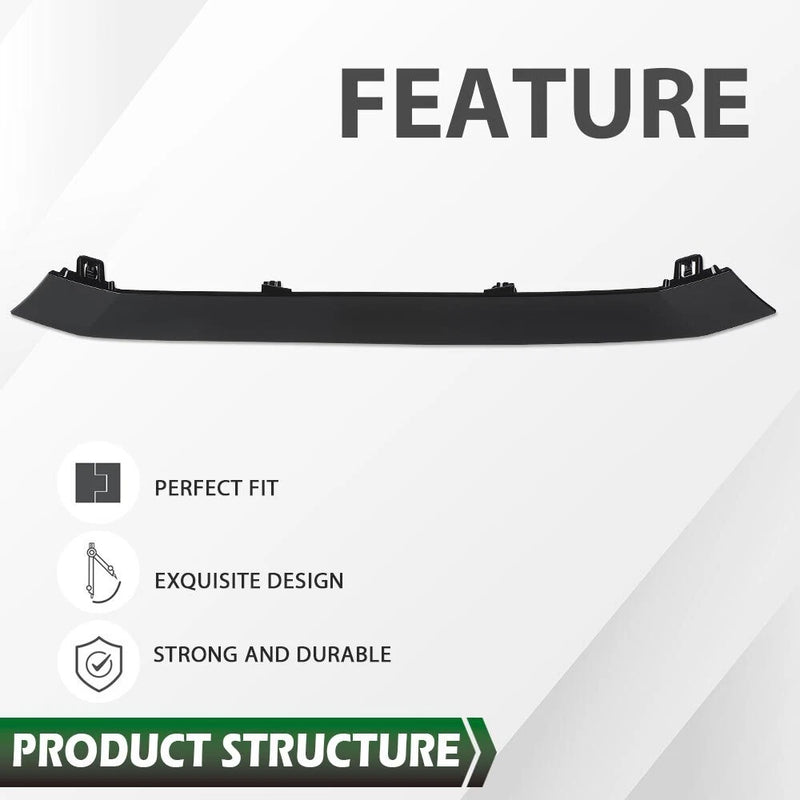 DURAFORCE Front Bumper Upper Glossy Black Grille Trim For 2020-2022 Toyota Corolla SE XSE