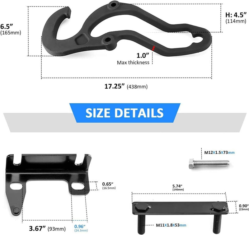 82210967 68196982AA Front Tow Hooks Heavy Duty for Dodge Ram 1500 2009-2019