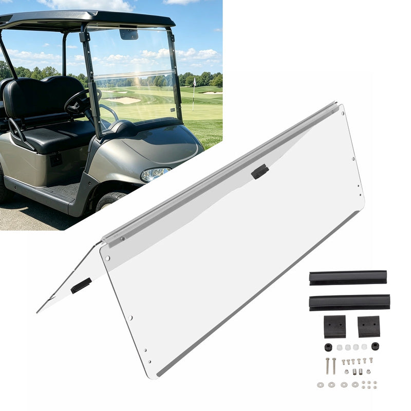 Clear Foldable Windshield for EZGO RXV 2008-Now Gas Electric Golf Cart Part