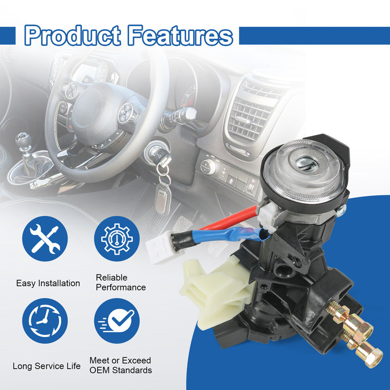 81910-B2100 Ignition Lock Switch Set Assembly with 2 Keys for Kia Soul 2014-2019