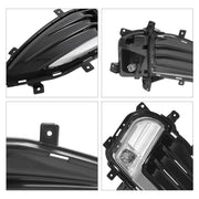 DURAFORCE LED Front Bumper Fog Lights Lamp Kit for Ford Edge 2019-2024 Cover Bezel 2PCS