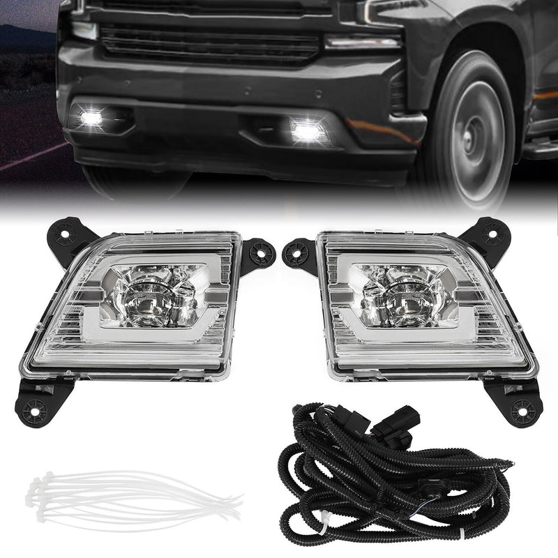 LED Fog Lights for Chevy Silverado 1500 2500HD 3500HD 2019 2020 2021 2022
