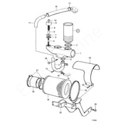 DURAFORCE 3838952 3827167 Air Filter Insert for Volvo Penta TAMD74 TAMD75