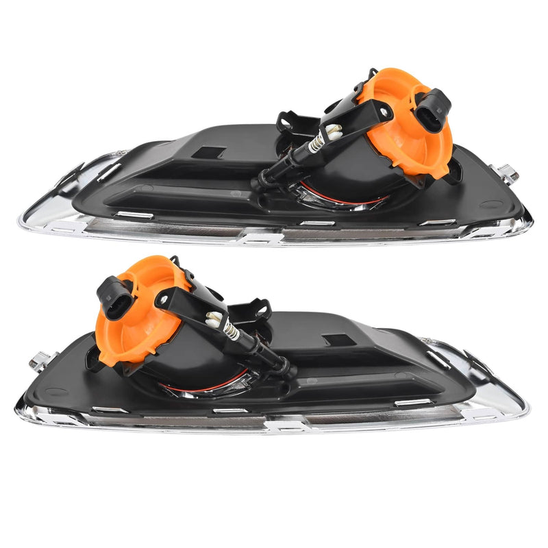 DURAFORCE Fog Lights Bumper Lamps with Black Bezel Molding for Chevy Malibu 2013-2016